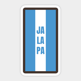 Jalapa City in Guatemala Flag Colors Vertical Sticker